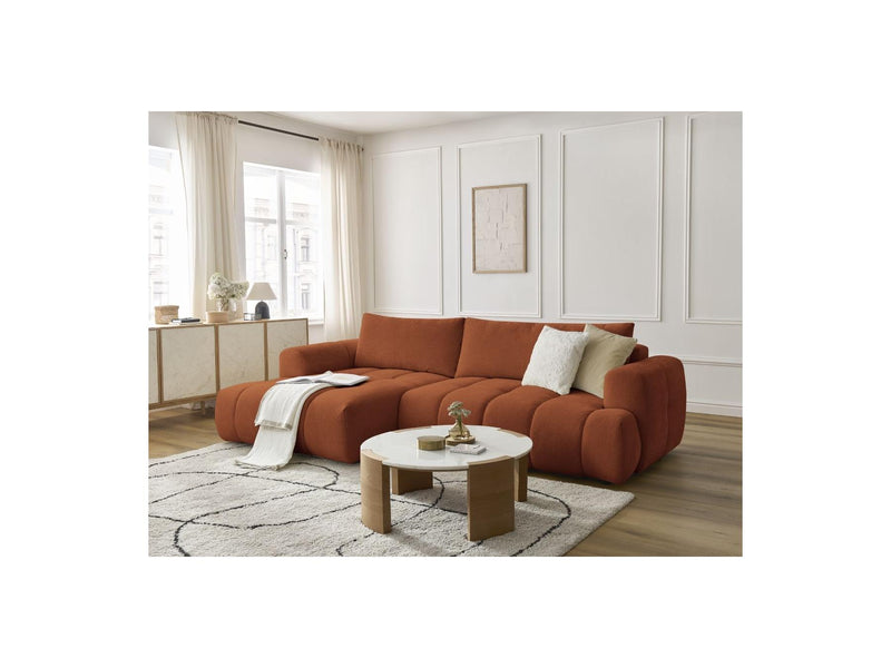 Canapé D'Angle Convertible - Fuji - Tissu Lisse - Angle Gauche