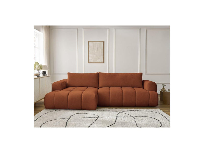 Canapé D'Angle Convertible - Fuji - Tissu Lisse - Angle Gauche