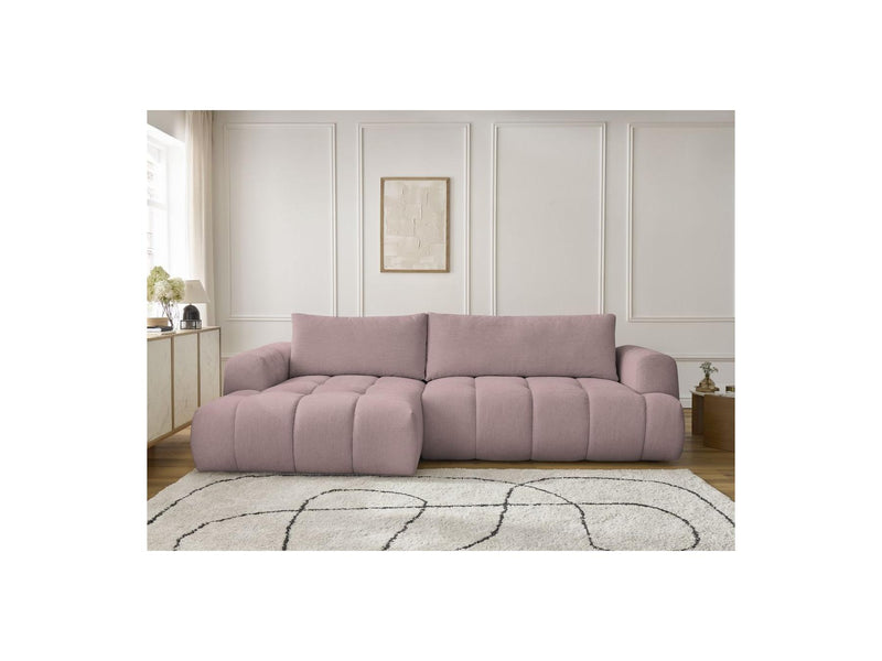 Canapé D'Angle Convertible - Fuji - Tissu Lisse - Angle Gauche