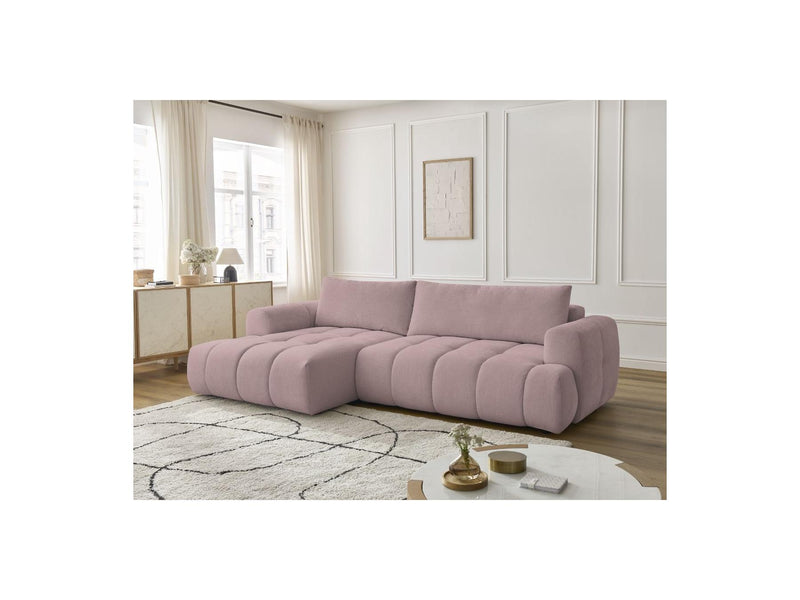 Canapé D'Angle Convertible - Fuji - Tissu Lisse - Angle Gauche