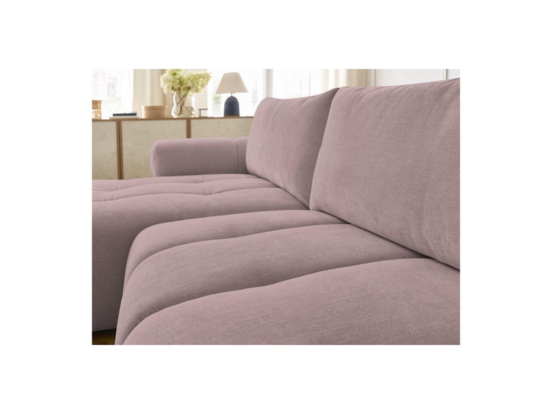 Canapé D'Angle Convertible - Fuji - Tissu Lisse - Angle Gauche