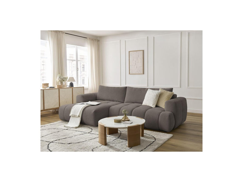 Canapé D'Angle Convertible - Fuji - Tissu Lisse - Angle Gauche