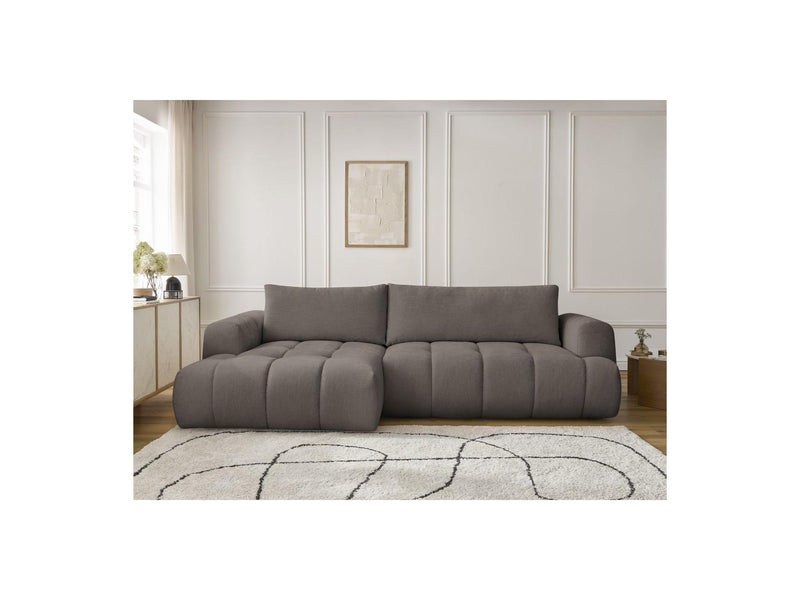 Canapé D'Angle Convertible - Fuji - Tissu Lisse - Angle Gauche