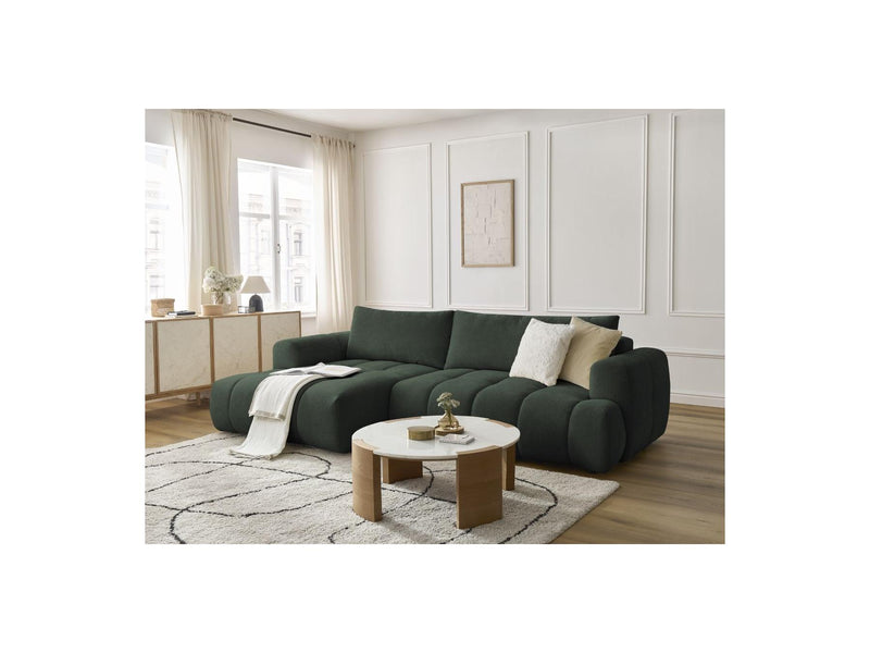 Canapé D'Angle Convertible - Fuji - Tissu Lisse - Angle Gauche