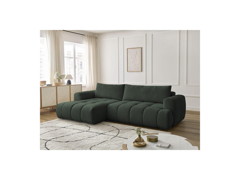 Canapé D'Angle Convertible - Fuji - Tissu Lisse - Angle Gauche