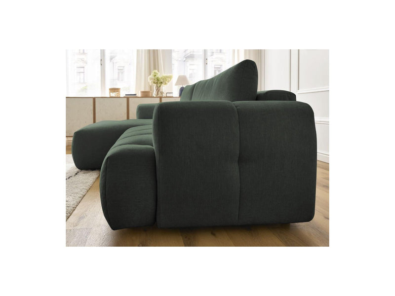 Canapé D'Angle Convertible - Fuji - Tissu Lisse - Angle Gauche