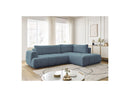 Canapé D'Angle L Convertible - Fuji - Tissu Lisse - Angle Droit