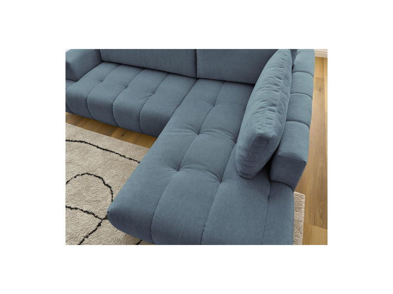 Canapé D'Angle L Convertible - Fuji - Tissu Lisse - Angle Droit