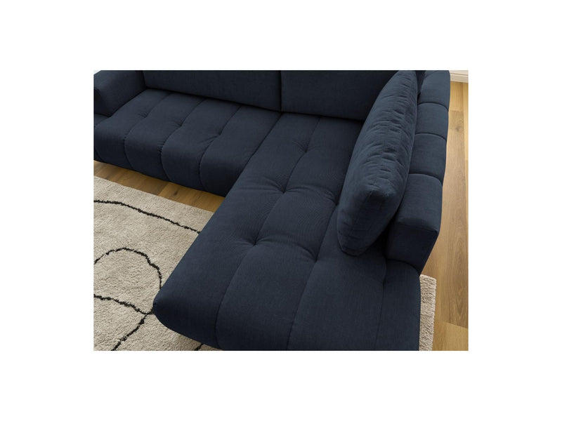 Canapé D'Angle L Convertible - Fuji - Tissu Lisse - Angle Droit