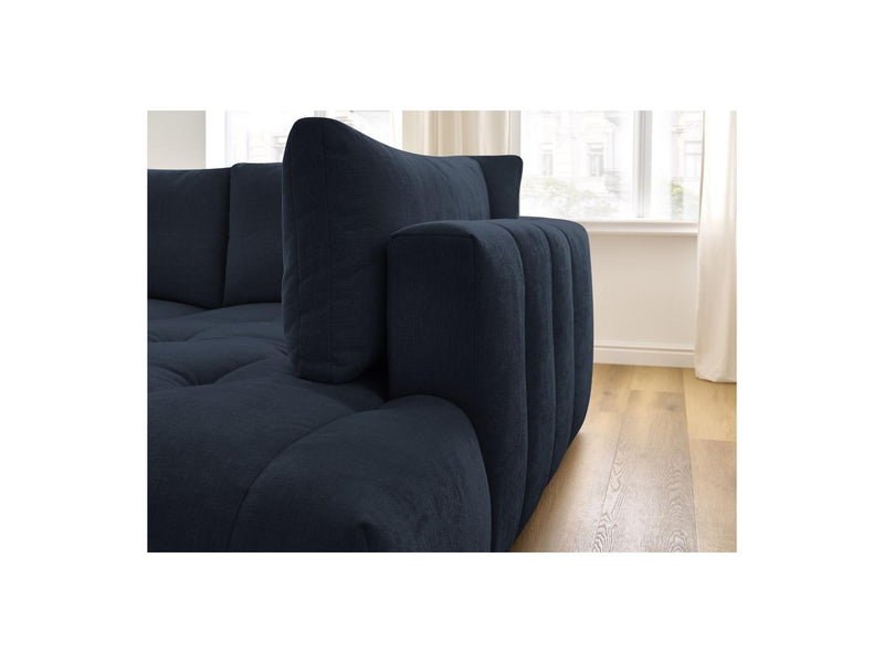 Canapé D'Angle L Convertible - Fuji - Tissu Lisse - Angle Droit