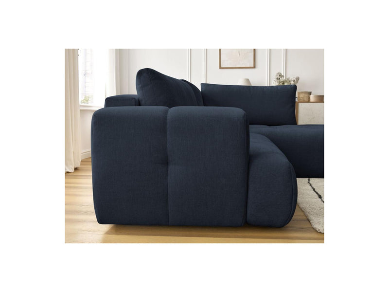 Canapé D'Angle L Convertible - Fuji - Tissu Lisse - Angle Droit