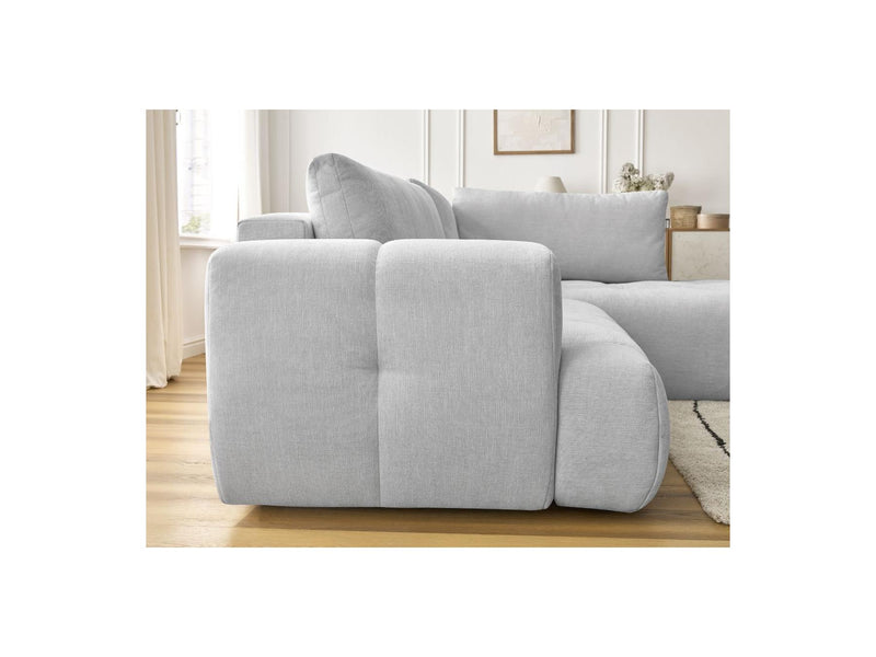 Canapé D'Angle L Convertible - Fuji - Tissu Lisse - Angle Droit