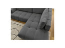 Canapé D'Angle L Convertible - Fuji - Tissu Lisse - Angle Droit