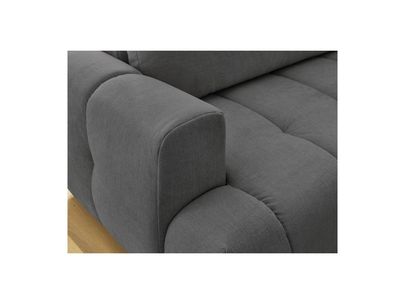 Canapé D'Angle L Convertible - Fuji - Tissu Lisse - Angle Droit