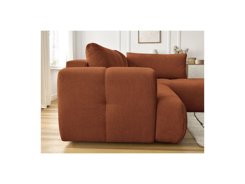 Canapé D'Angle L Convertible - Fuji - Tissu Lisse - Angle Droit