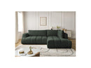 Canapé D'Angle L Convertible - Fuji - Tissu Lisse - Angle Droit