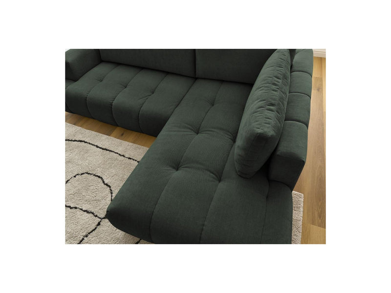 Canapé D'Angle L Convertible - Fuji - Tissu Lisse - Angle Droit