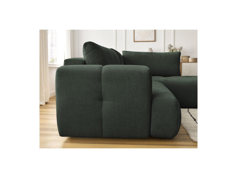 Canapé D'Angle L Convertible - Fuji - Tissu Lisse - Angle Droit