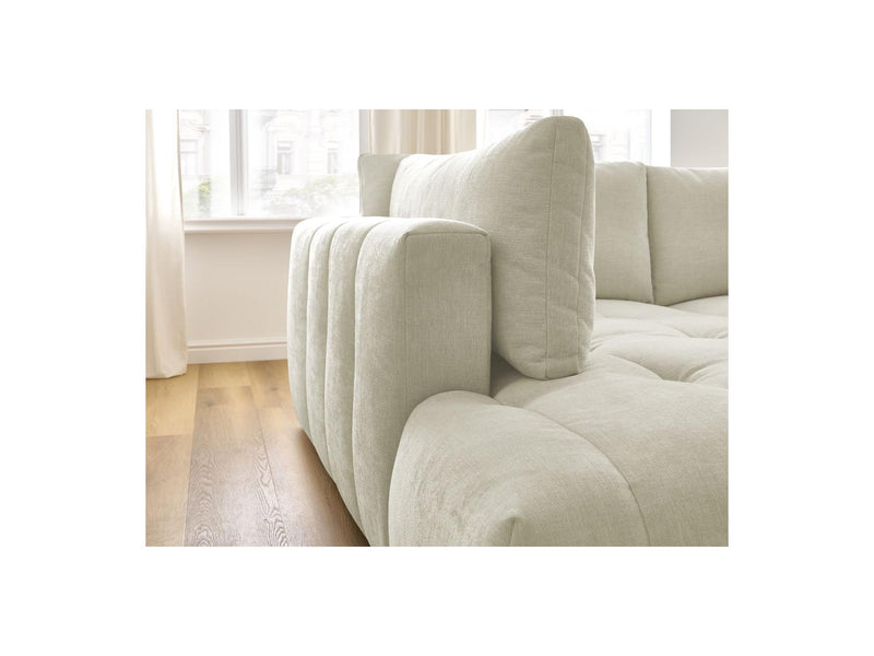 Canapé D'Angle L Convertible - Fuji - Tissu Lisse - Angle Gauche