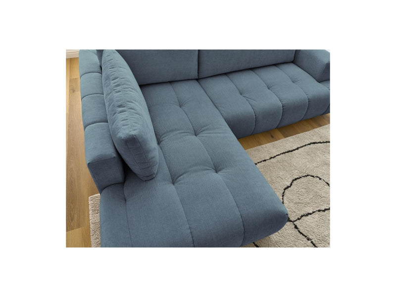 Canapé D'Angle L Convertible - Fuji - Tissu Lisse - Angle Gauche