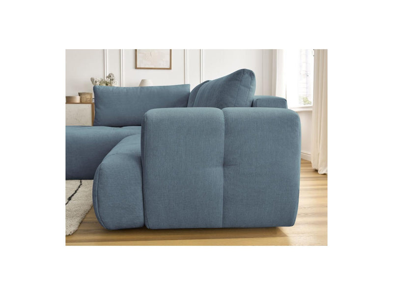 Canapé D'Angle L Convertible - Fuji - Tissu Lisse - Angle Gauche