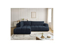 Canapé D'Angle L Convertible - Fuji - Tissu Lisse - Angle Gauche