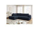 Canapé D'Angle L Convertible - Fuji - Tissu Lisse - Angle Gauche