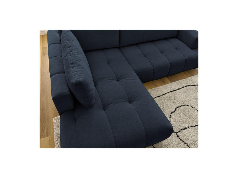 Canapé D'Angle L Convertible - Fuji - Tissu Lisse - Angle Gauche