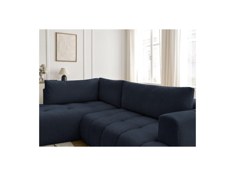 Canapé D'Angle L Convertible - Fuji - Tissu Lisse - Angle Gauche