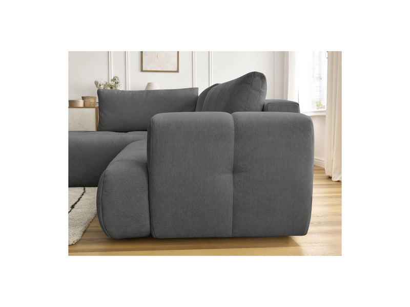 Canapé D'Angle L Convertible - Fuji - Tissu Lisse - Angle Gauche