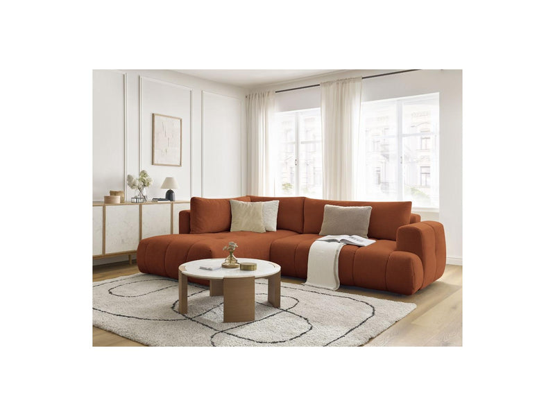 Canapé D'Angle L Convertible - Fuji - Tissu Lisse - Angle Gauche