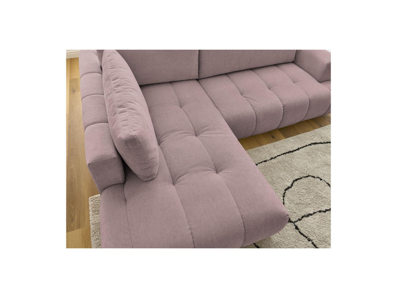 Canapé D'Angle L Convertible - Fuji - Tissu Lisse - Angle Gauche