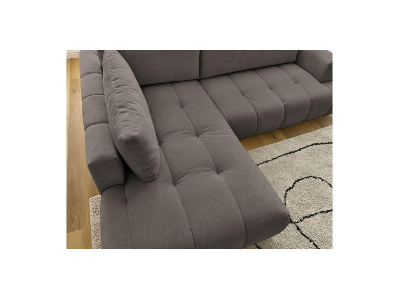 Canapé D'Angle L Convertible - Fuji - Tissu Lisse - Angle Gauche