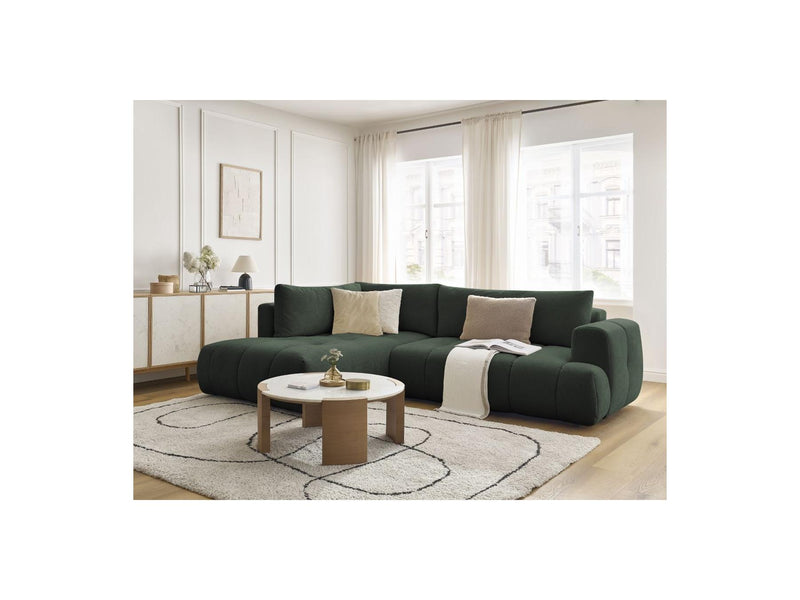 Canapé D'Angle L Convertible - Fuji - Tissu Lisse - Angle Gauche