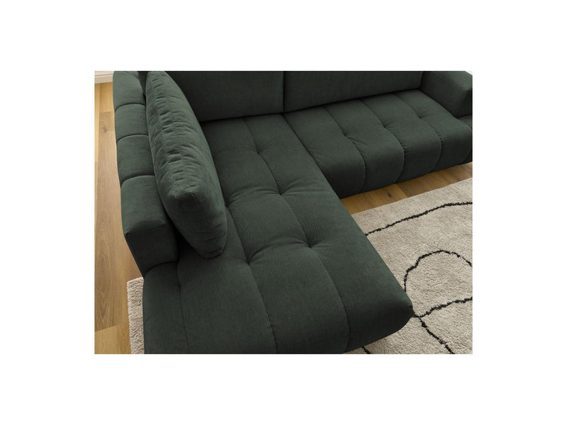 Canapé D'Angle L Convertible - Fuji - Tissu Lisse - Angle Gauche