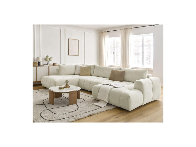 Canapé Panoramique Convertible - Fuji - Tissu Lisse - Angle Droit