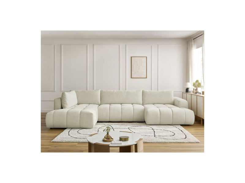 Canapé Panoramique Convertible - Fuji - Tissu Lisse - Angle Droit