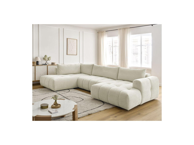 Canapé Panoramique Convertible - Fuji - Tissu Lisse - Angle Droit