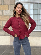 Maxine Burgundy Cardigan