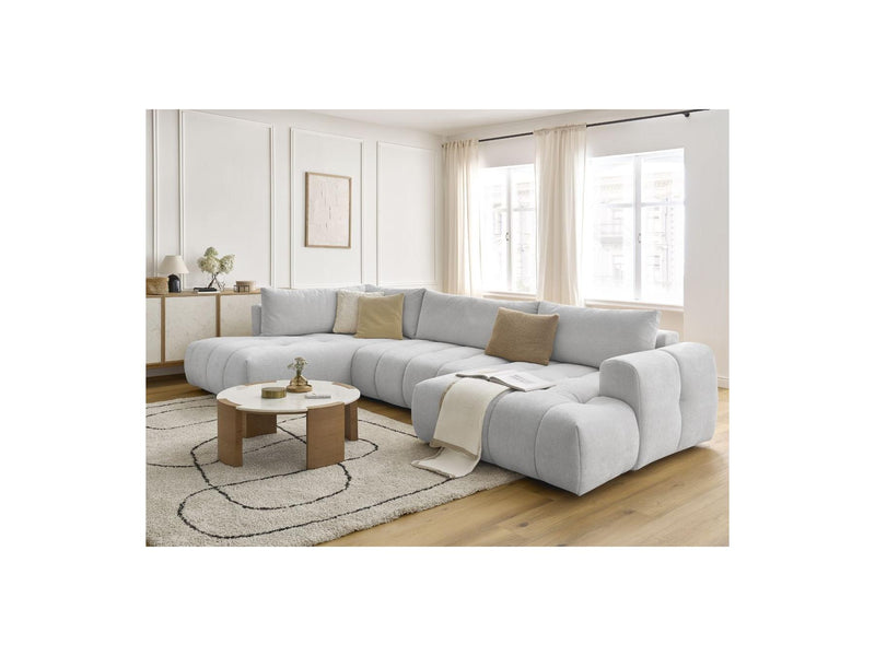 Canapé Panoramique Convertible - Fuji - Tissu Lisse - Angle Droit