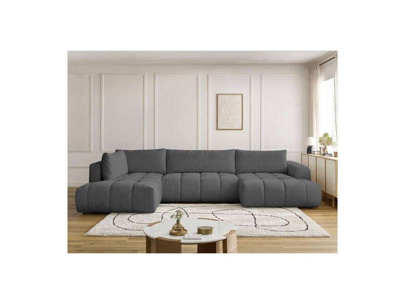 Canapé Panoramique Convertible - Fuji - Tissu Lisse - Angle Droit