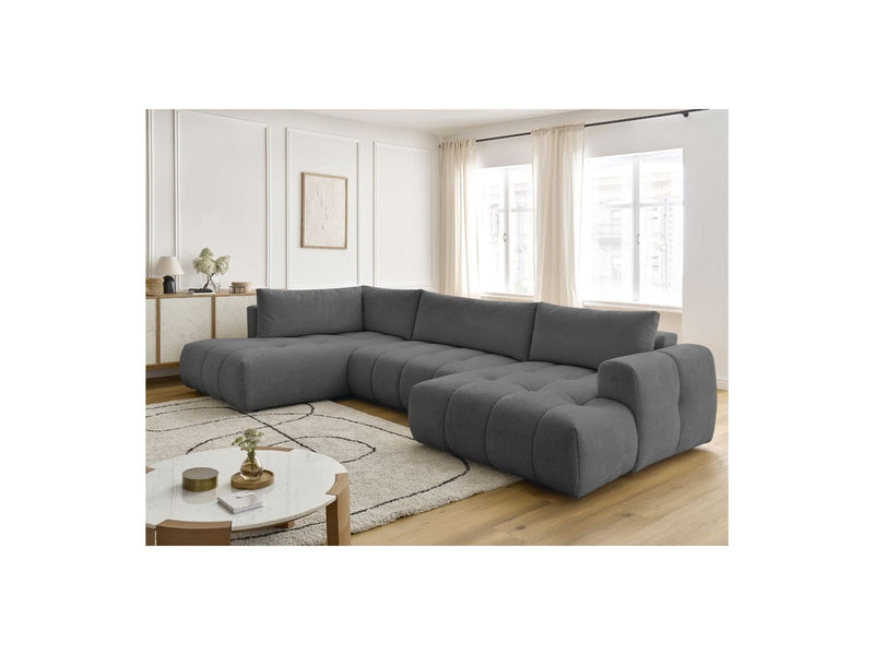 Canapé Panoramique Convertible - Fuji - Tissu Lisse - Angle Droit