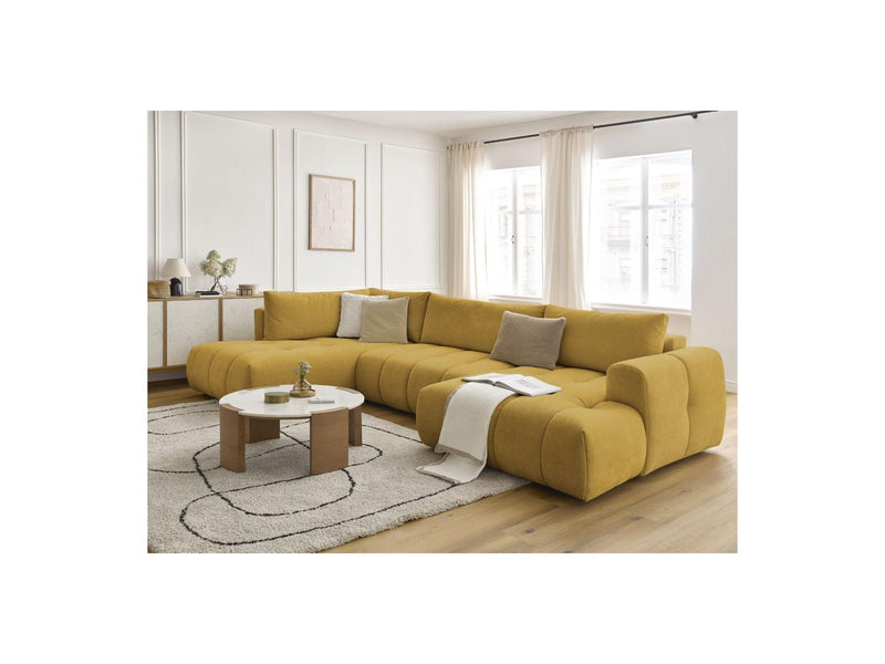 Canapé Panoramique Convertible - Fuji - Tissu Lisse - Angle Droit