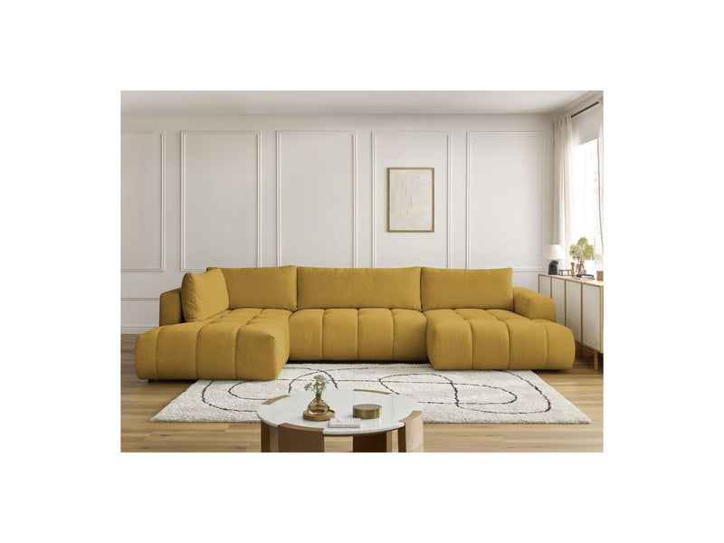 Canapé Panoramique Convertible - Fuji - Tissu Lisse - Angle Droit