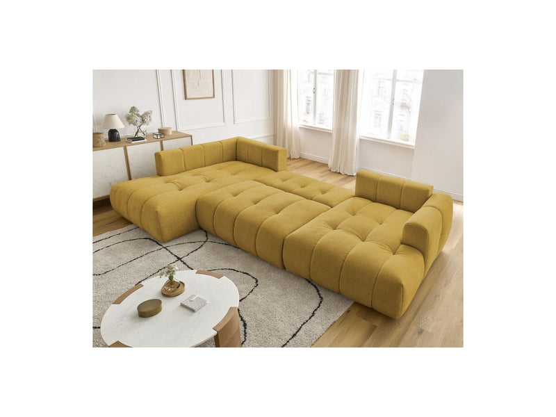 Canapé Panoramique Convertible - Fuji - Tissu Lisse - Angle Droit