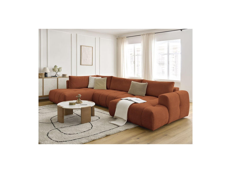 Canapé Panoramique Convertible - Fuji - Tissu Lisse - Angle Droit