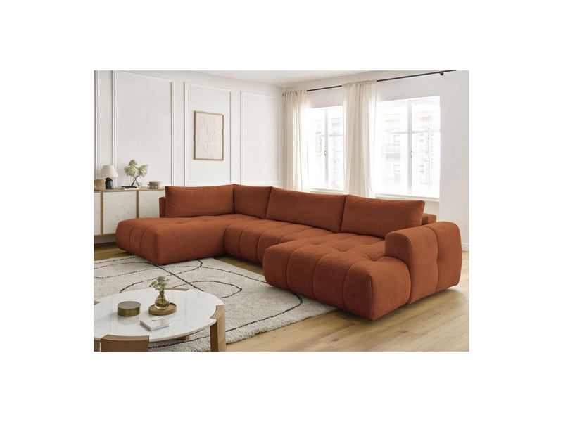 Canapé Panoramique Convertible - Fuji - Tissu Lisse - Angle Droit