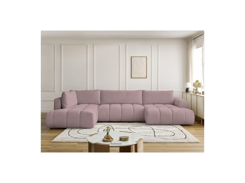 Canapé Panoramique Convertible - Fuji - Tissu Lisse - Angle Droit