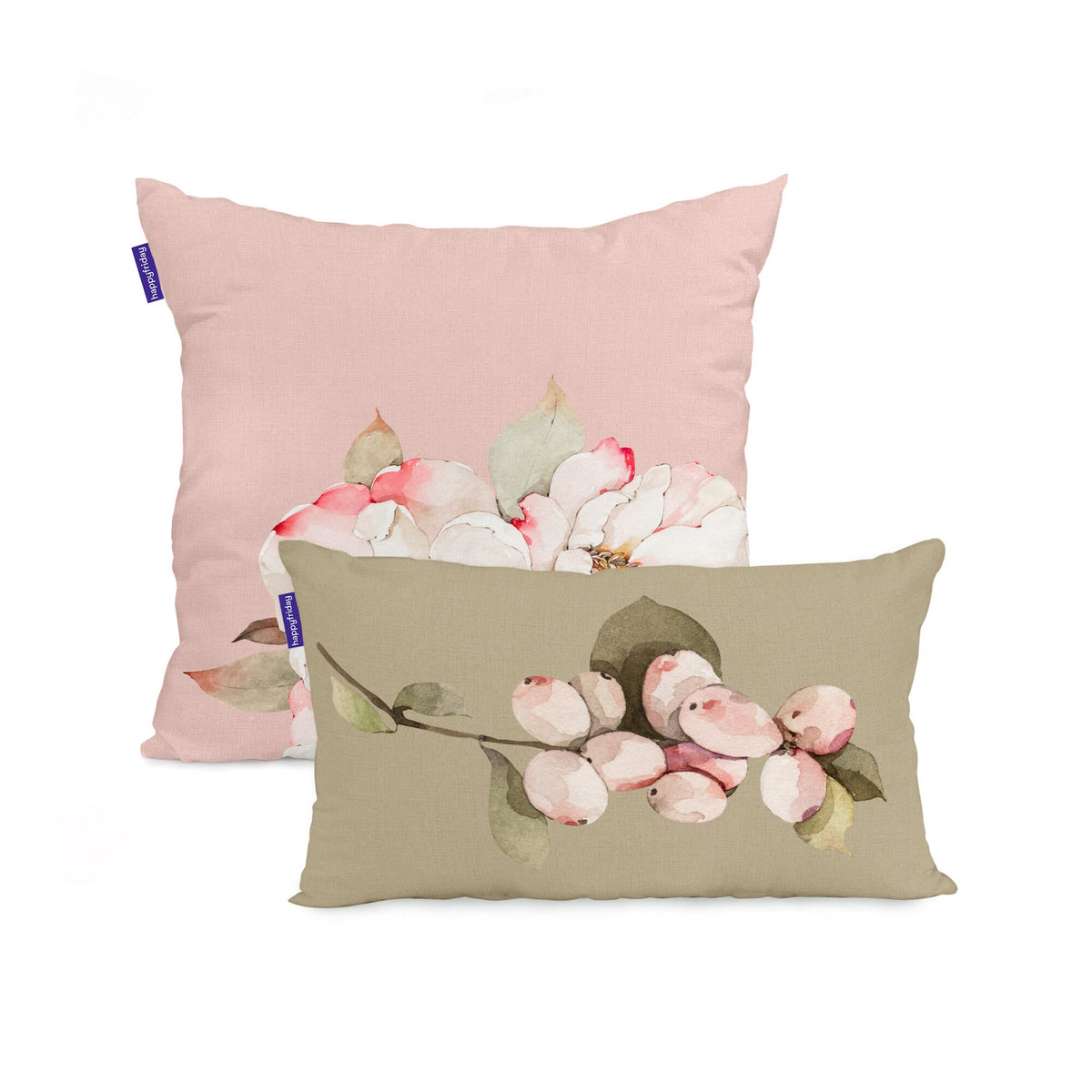 Fodera Per Cuscino White Peonies - Multicolore