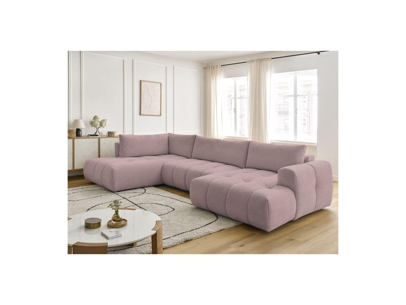 Canapé Panoramique Convertible - Fuji - Tissu Lisse - Angle Droit